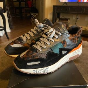 Versace Sneakers, Authentic multi color print, size 12,
